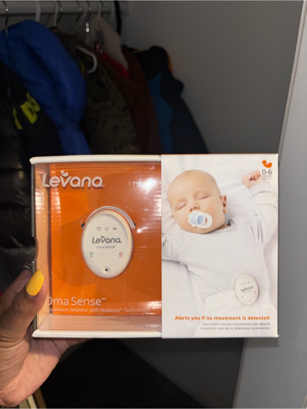 Levana Oma Sense Baby Movement Monitor - Orange/White